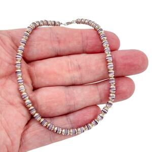 Estate Sterling Silver 925 Purple Cats Eye Anklet 11"